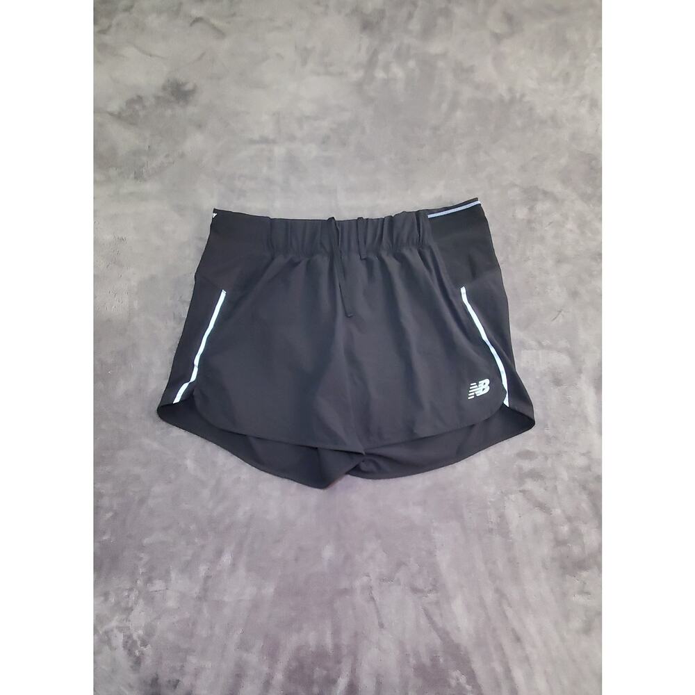 New Balance Sz L Running Shorts Womens Black Lined Athleisure Active Hiking C9 - Picture 1 of 8